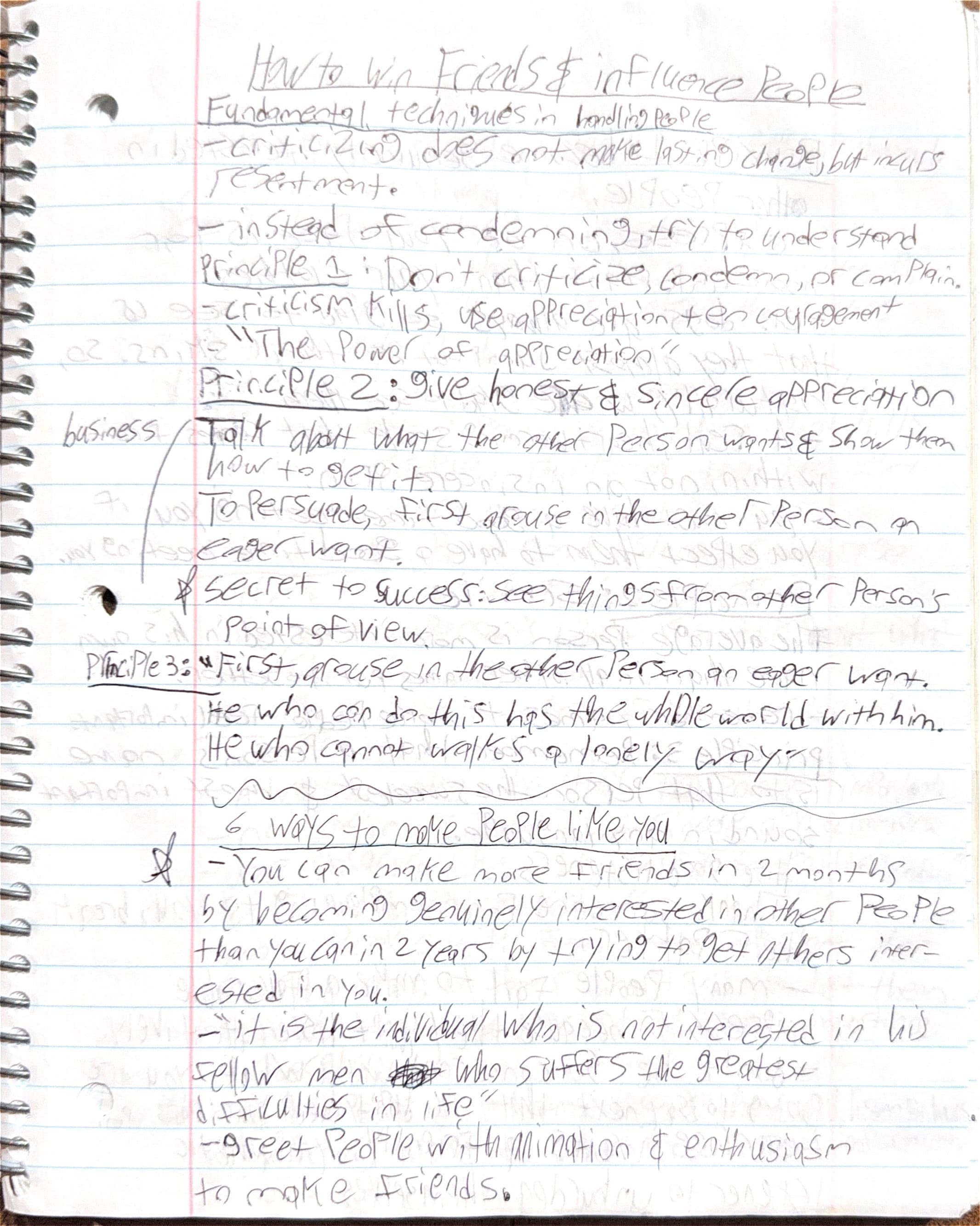 Handwritten notes