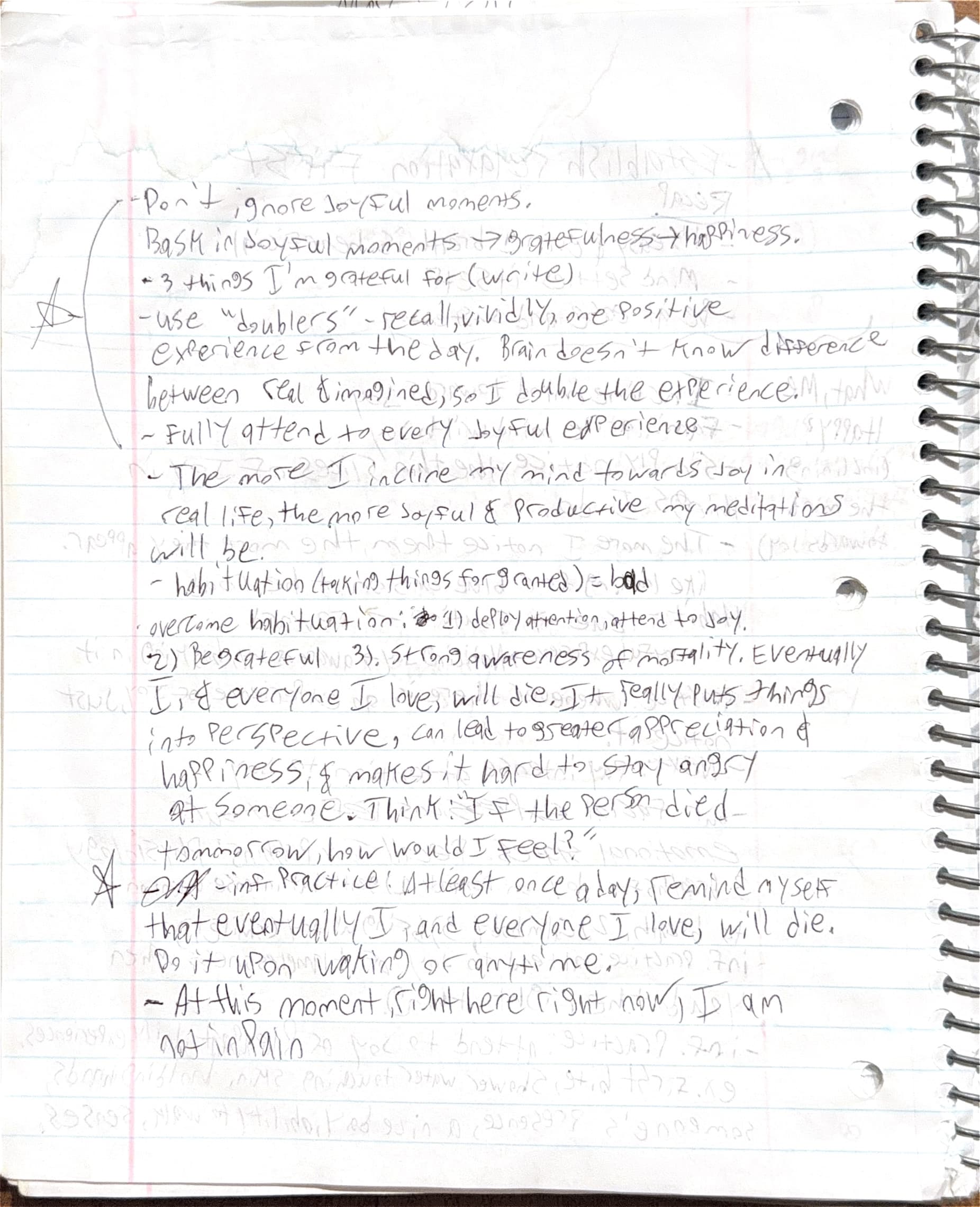 Handwritten notes