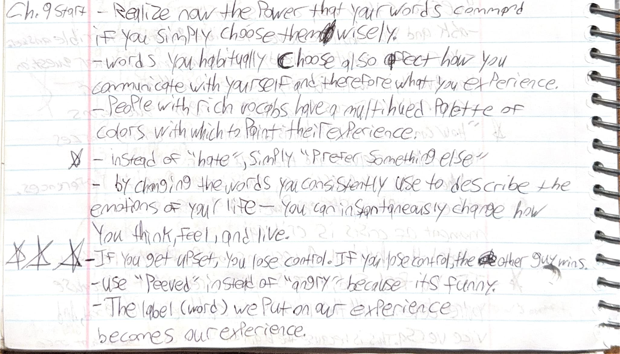 Handwritten notes