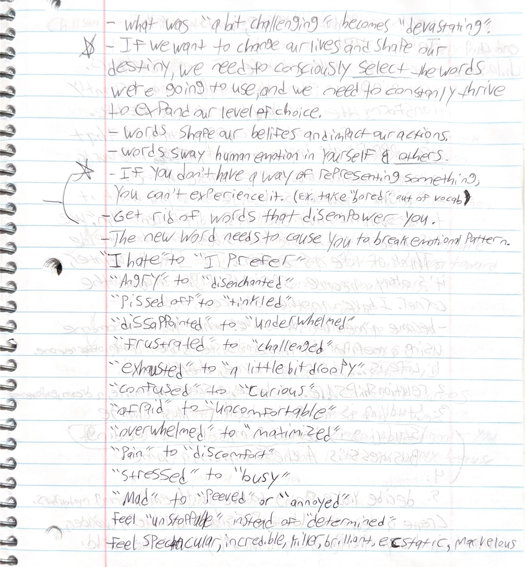 Handwritten notes