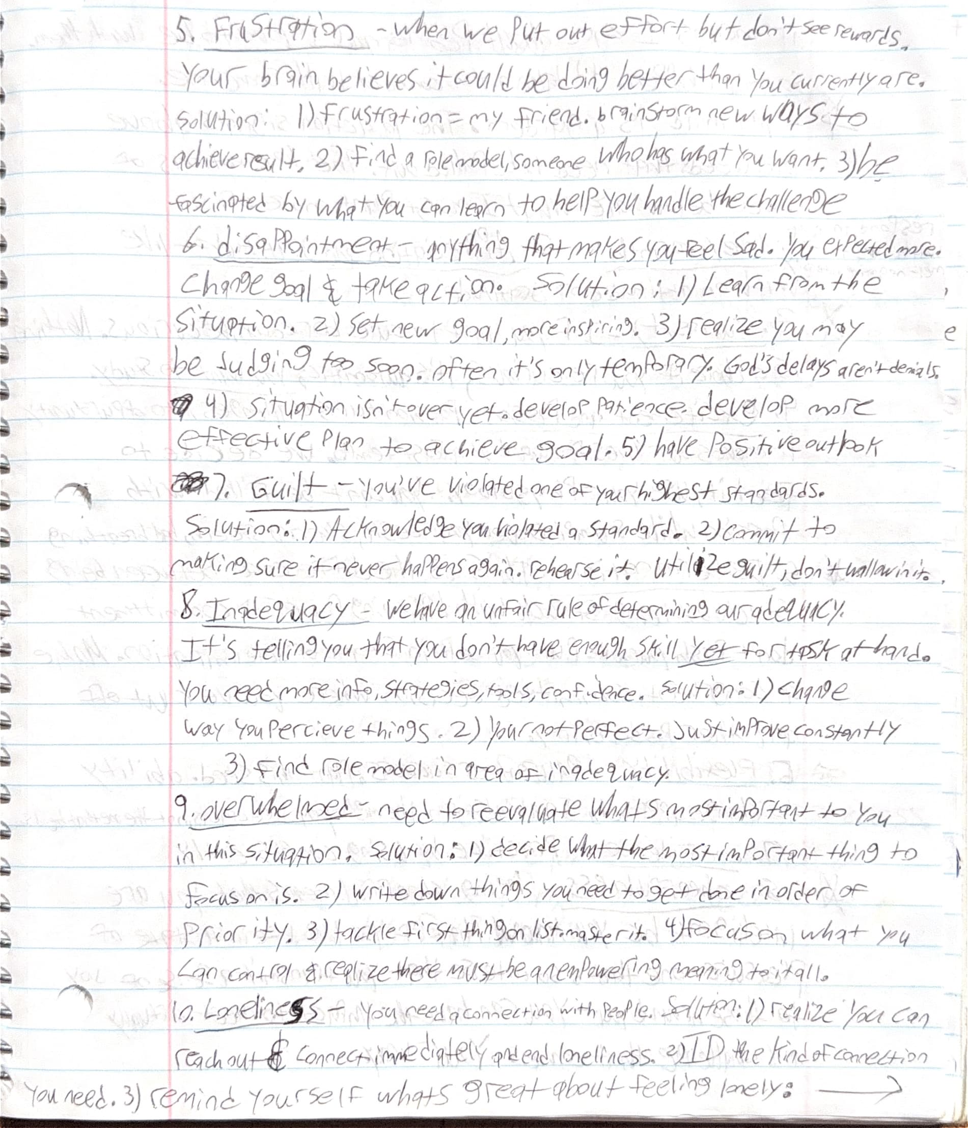 Handwritten notes