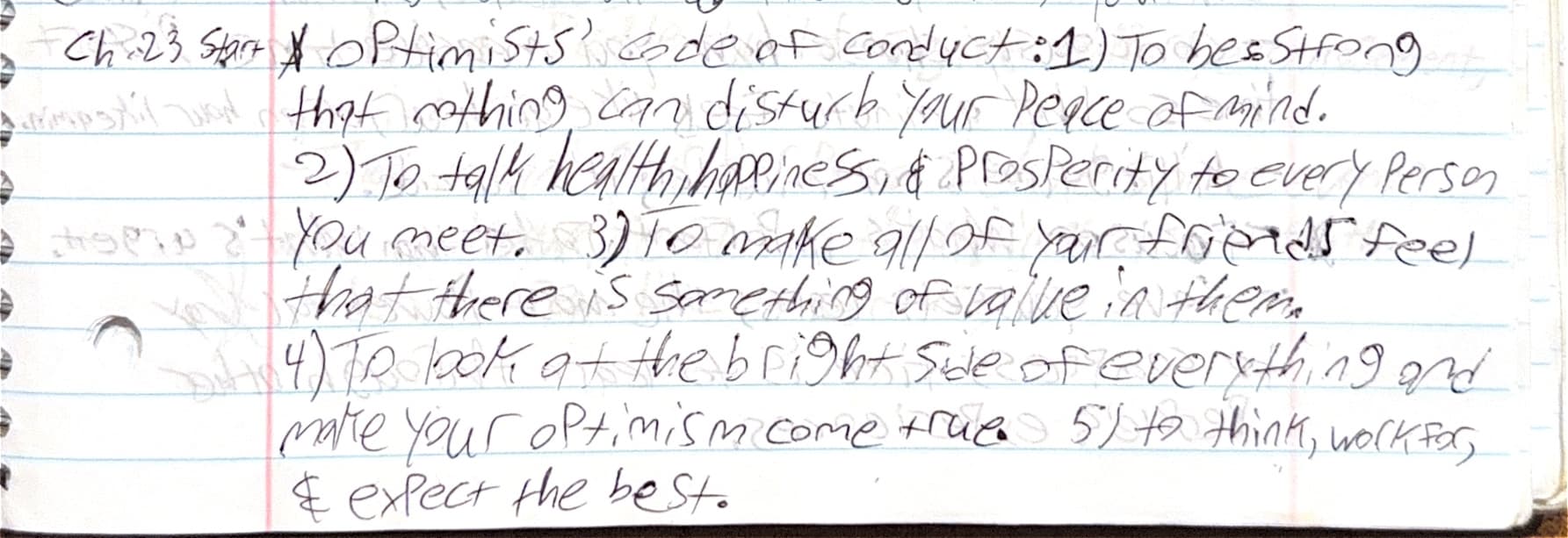 Handwritten notes