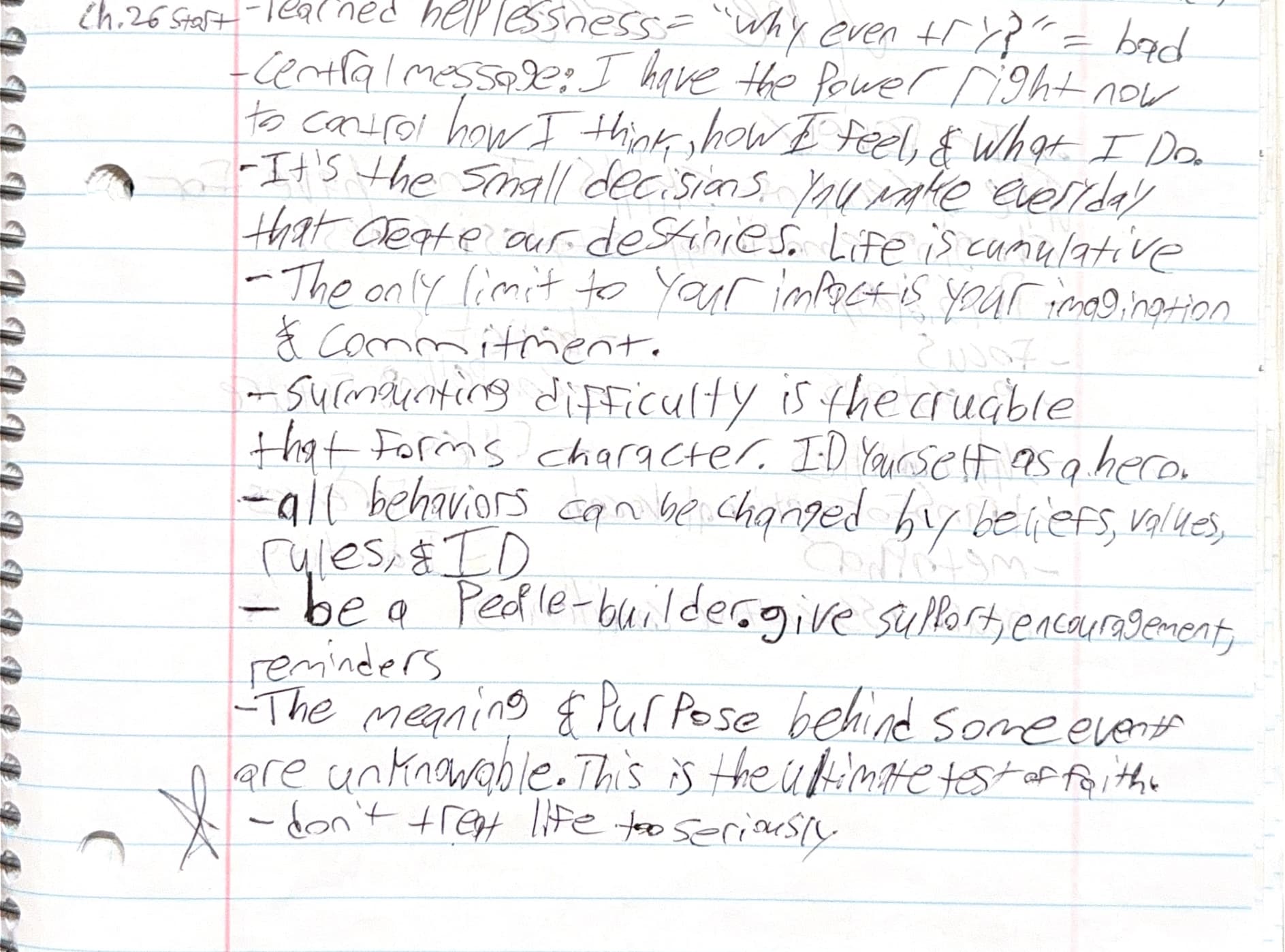 Handwritten notes