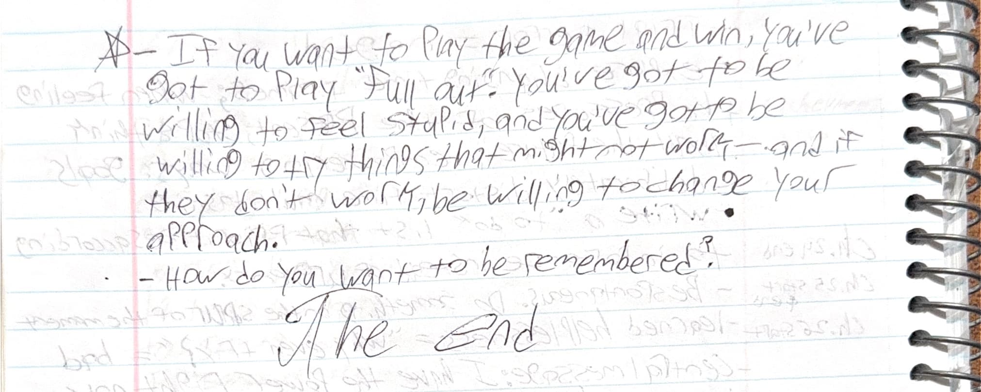 Handwritten notes