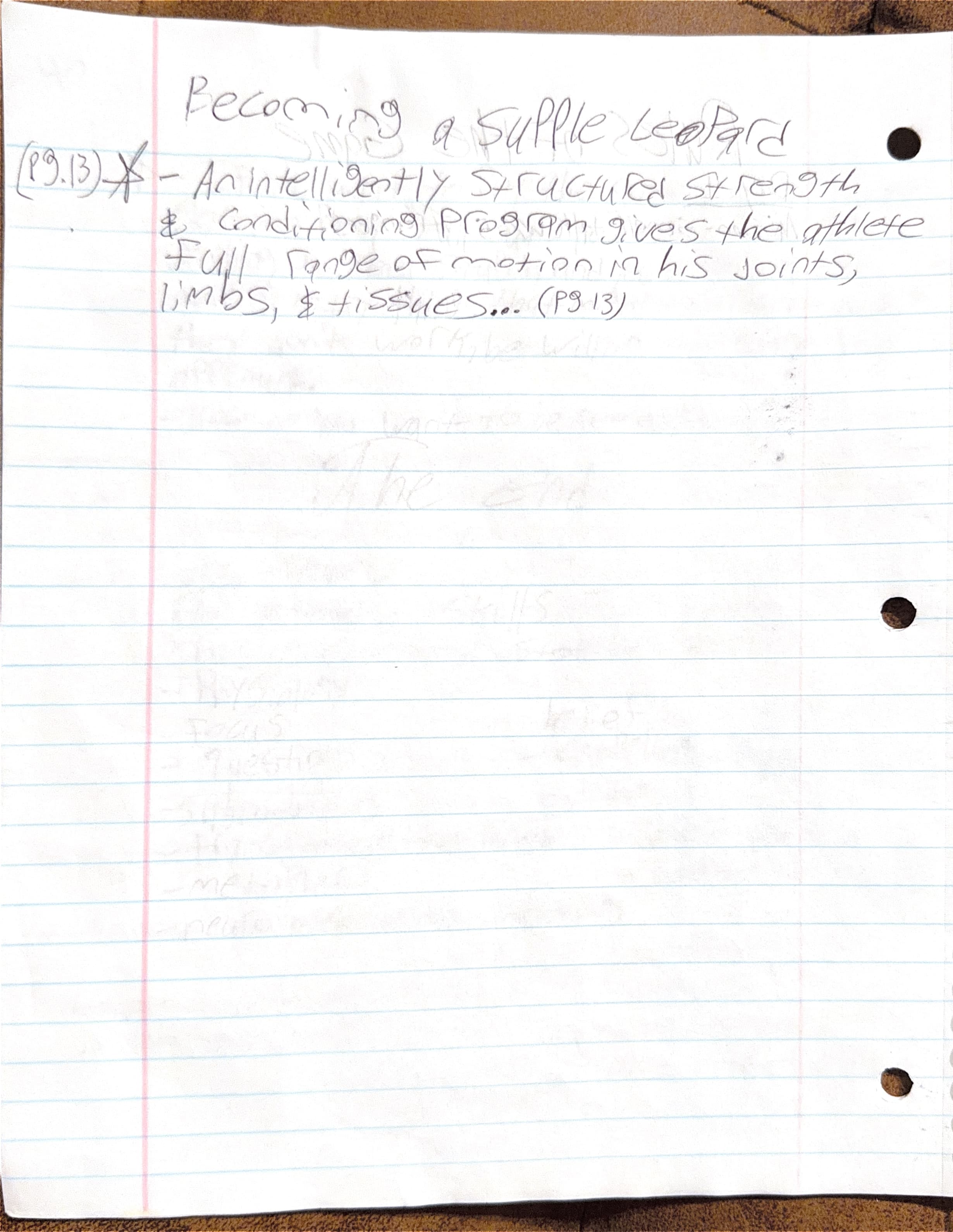 Handwritten notes