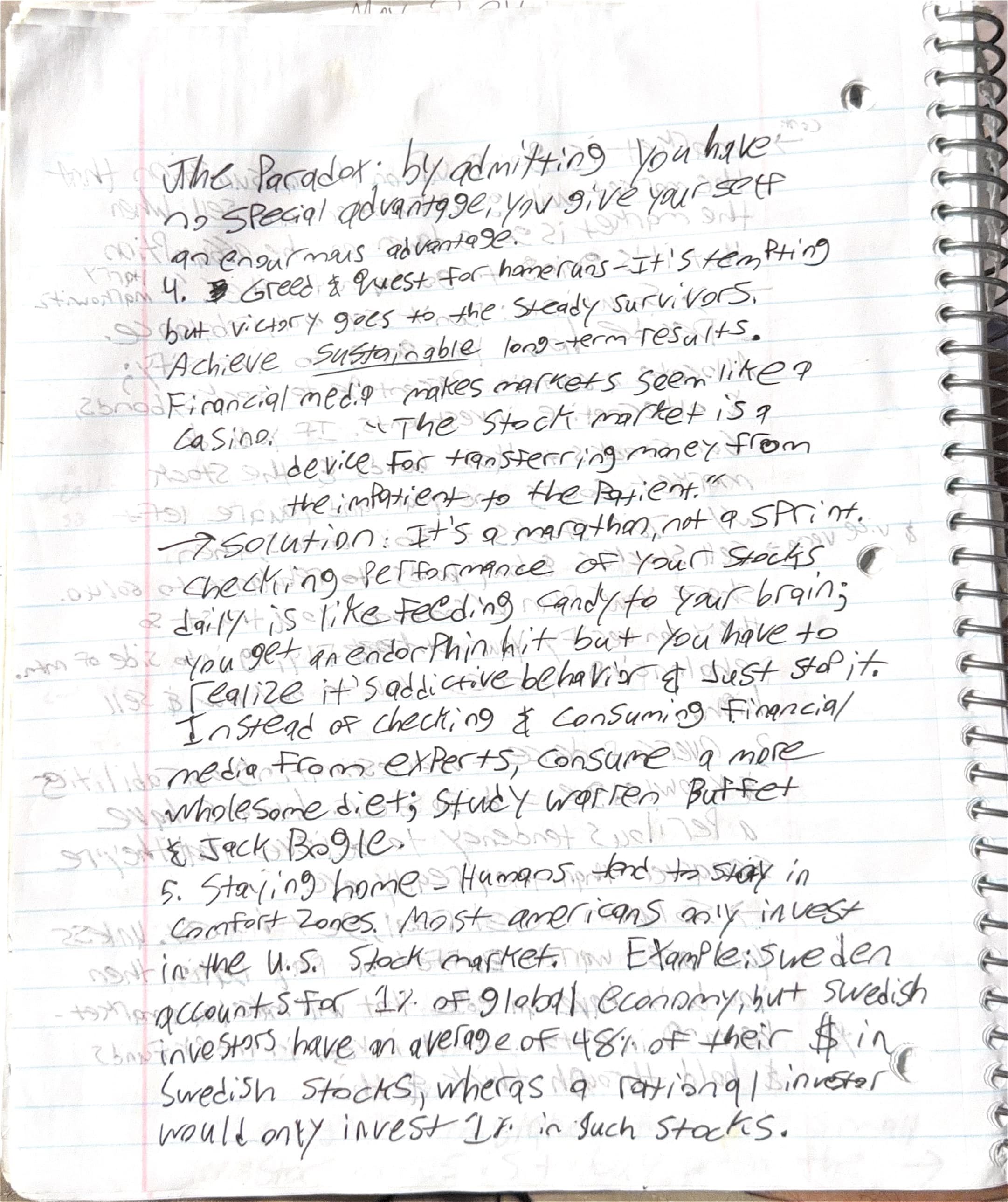 Handwritten notes